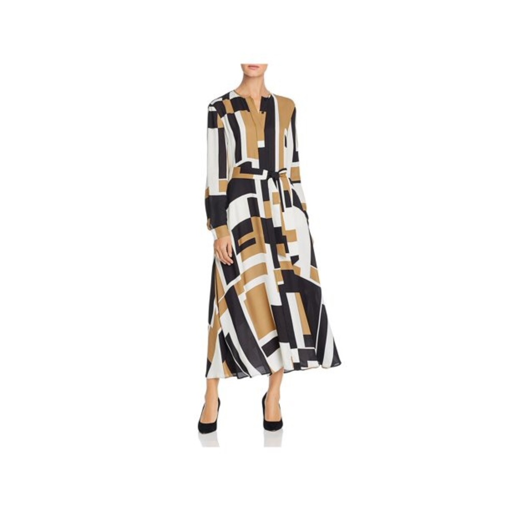 Lafayette 148 Geometric Shirt Dress